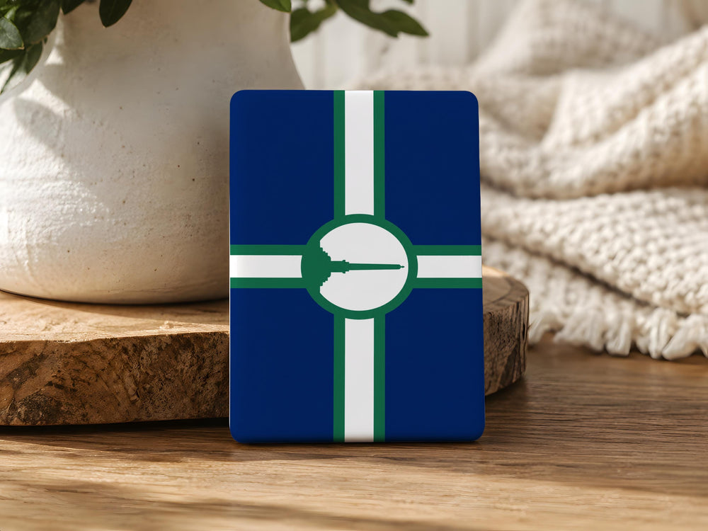 Bennington Flag Fridge Magnet, Vermont Flag Magnet, Historic Bennington Banner Souvenir Magnet, New England Travel Keepsake Magnet