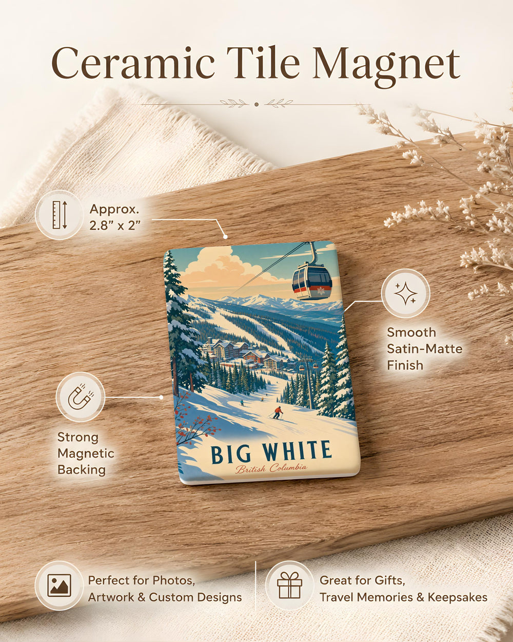 Big White Fridge Magnet, Large White Magnet Design, Minimal Home Kitchen Decor Magnet, Locker Magnet Gift