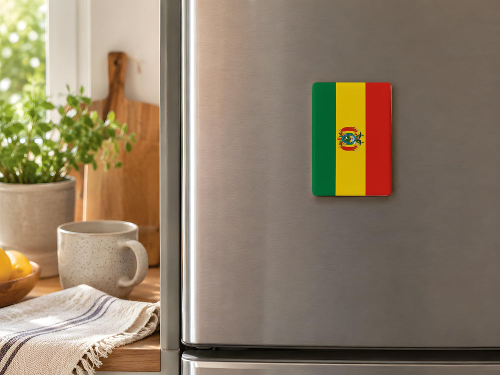Bolivia Flag Fridge Magnet, Bolivian Flag Magnet, Bolivia Souvenir Magnet, Bolivia Travel Gift, Bolivia Country Flag Magnet