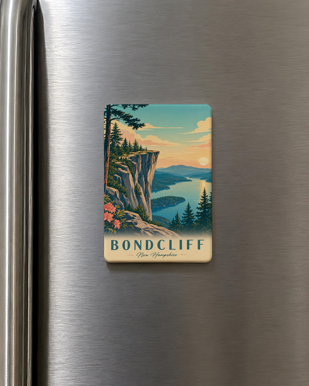 Bondcliff Fridge Magnet, White Mountains New Hampshire Hiking Trail Scenic Mountain Cliff Souvenir Magnet