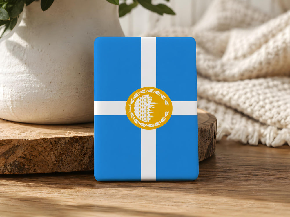 Boston Flag Fridge Magnet, Massachusetts State Flag Magnet, Boston MA Souvenir Magnet, New England Travel Gift Magnet