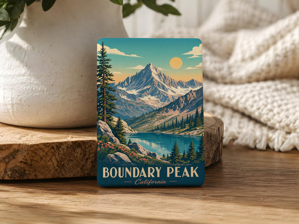 Boundary Peak Fridge Magnet, Boundary Peak Nevada Mountain Souvenir Magnet, Great Basin Peak Travel Keepsake Magnet