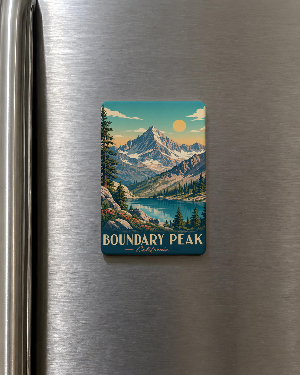 Boundary Peak Fridge Magnet, Boundary Peak Nevada Mountain Souvenir Magnet, Great Basin Peak Travel Keepsake Magnet