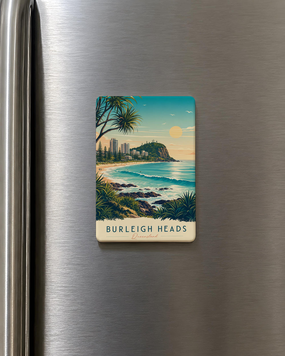 Burleigh Heads Fridge Magnet, Burleigh Heads Queensland Souvenir Magnet, Gold Coast Australia Travel Keepsake Magnet