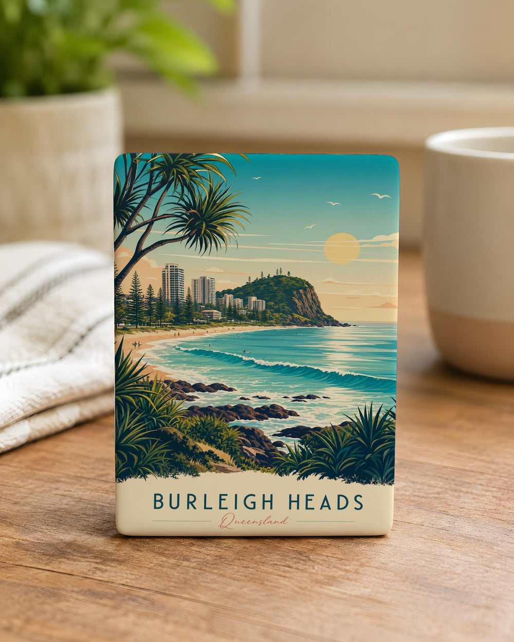 Burleigh Heads Fridge Magnet, Burleigh Heads Queensland Souvenir Magnet, Gold Coast Australia Travel Keepsake Magnet