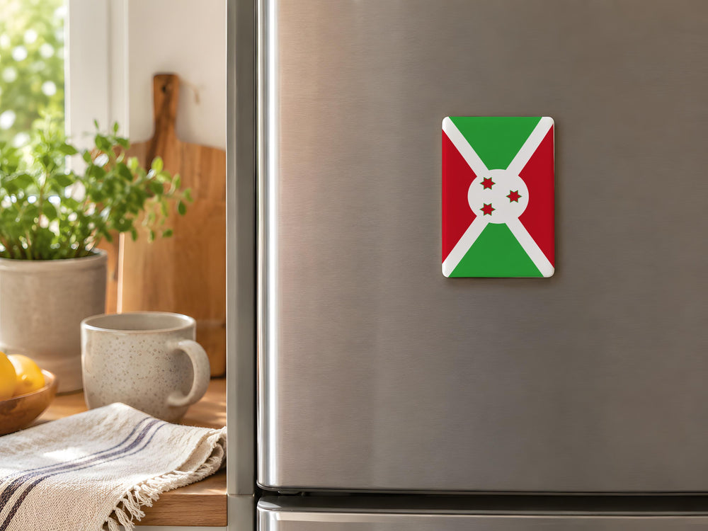 Burundi Flag Fridge Magnet, Burundi National Flag Magnet, Burundi Souvenir Magnet, Burundi Gift, East Africa Flag Magnet
