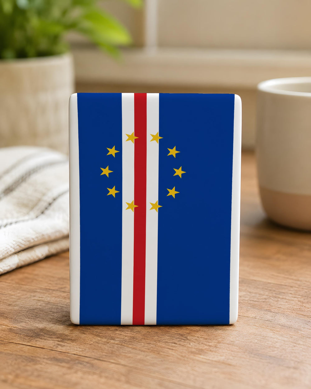 Cabo Verde Flag Fridge Magnet, Cape Verde Islands Flag Magnet, Cabo Verde Souvenir Magnet, Travel Gift Magnet