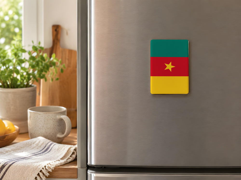 Cameroon Flag Fridge Magnet, Cameroon Souvenir Magnet, African Country Flag Kitchen Magnet, Cameroon Gift for Travelers