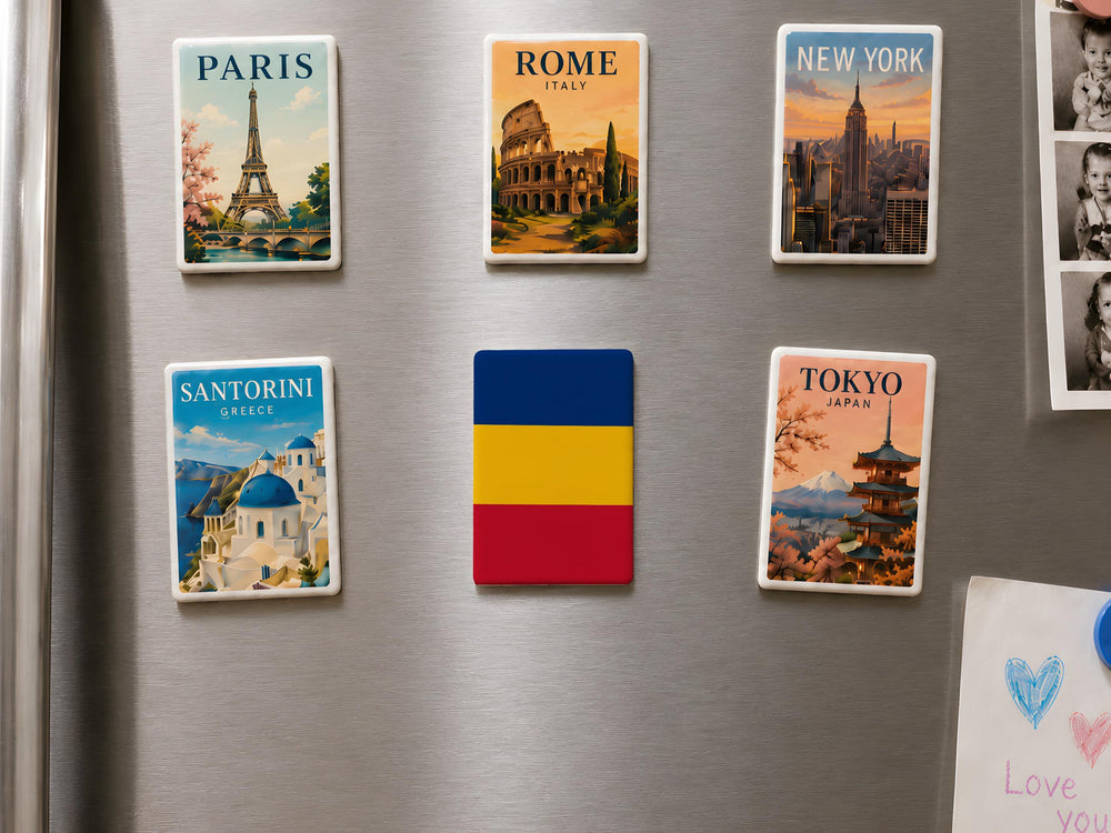 Chad Flag Fridge Magnet, Chad National Flag Magnet, African Country Flag Kitchen Refrigerator Magnet Gift
