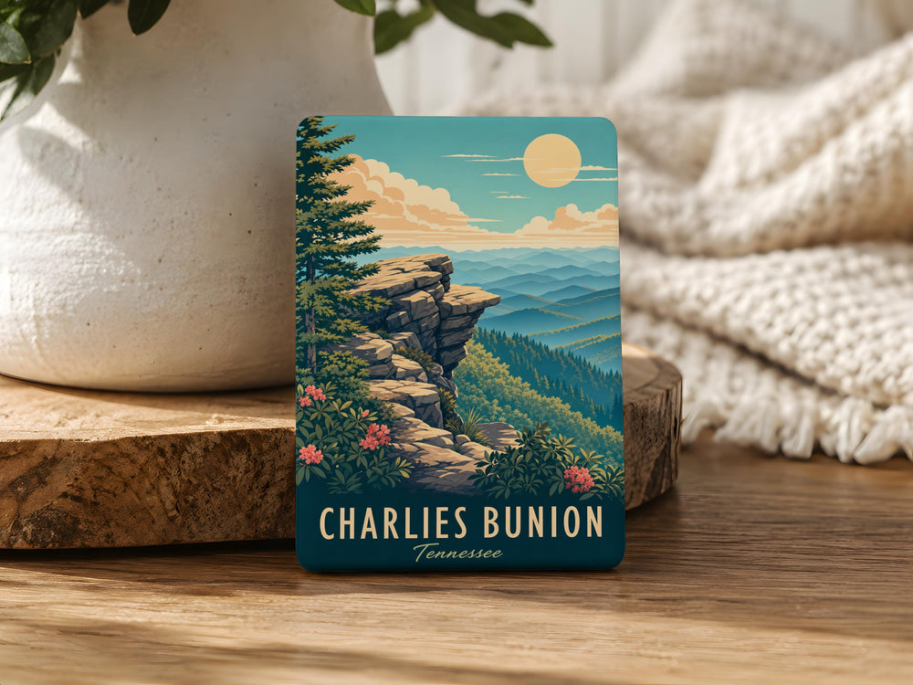 Charlies Bunion Fridge Magnet, Great Smoky Mountains National Park Hiking Trail Souvenir Magnet, North Carolina Tennessee Gift