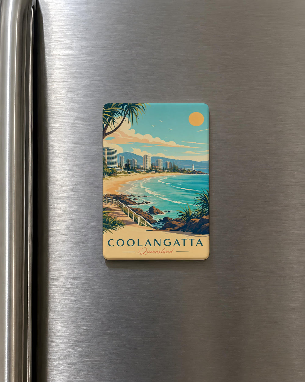 Coolangatta Beach Fridge Magnet, Coolangatta Queensland Australia Souvenir Magnet, Coastal Beach Travel Keepsake Gift