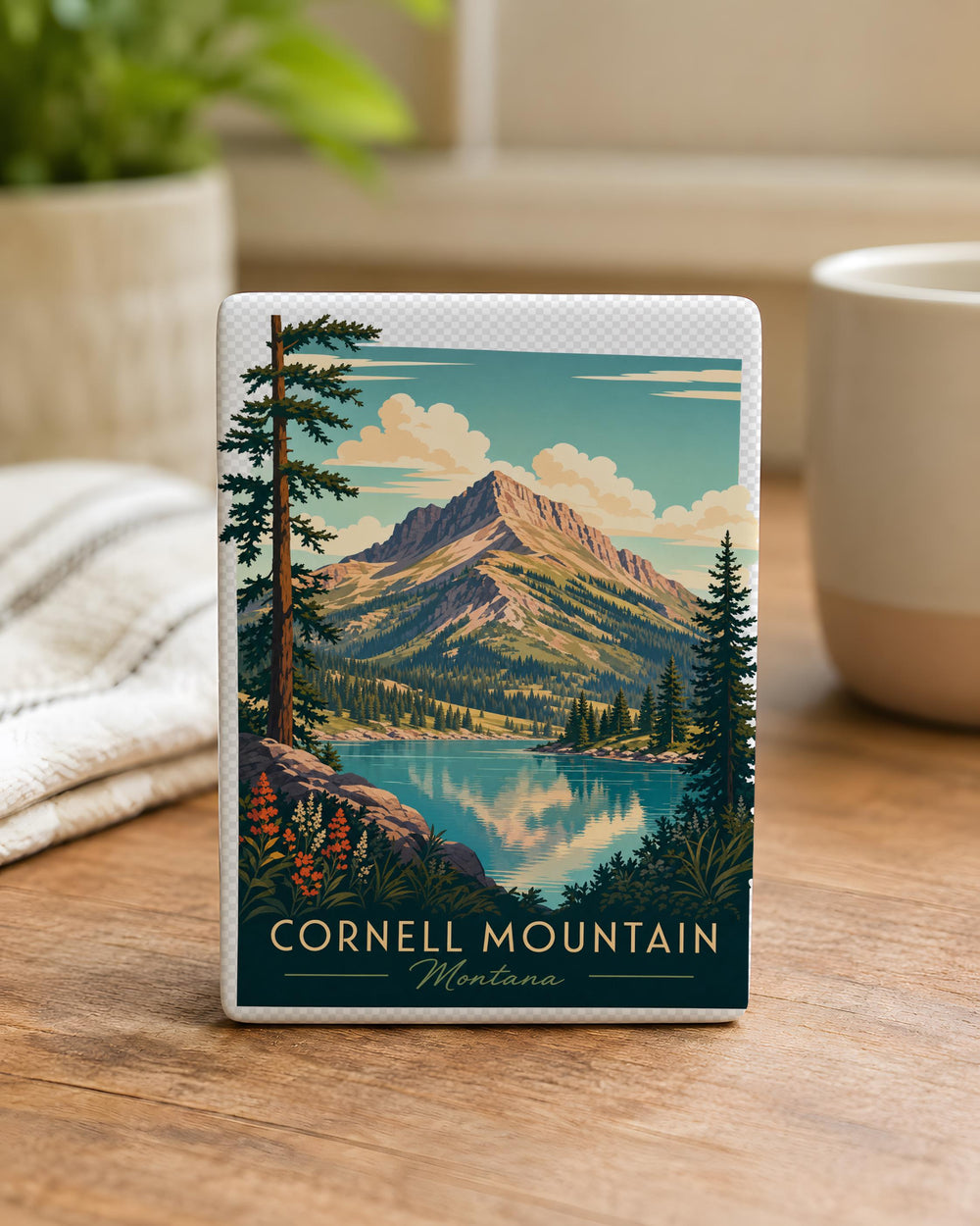 Cornell Mountain Fridge Magnet, Catskill Mountains Souvenir, New York Hiking Peak Keepsake Magnet, Mountain Landscape Magnet