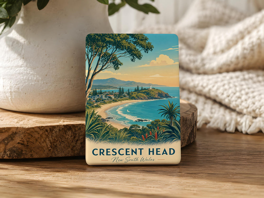 Crescent Head Fridge Magnet, Crescent Moon Head Face Magnet, Mystical Lunar Portrait Refrigerator Magnet, Celestial Decor Magnet