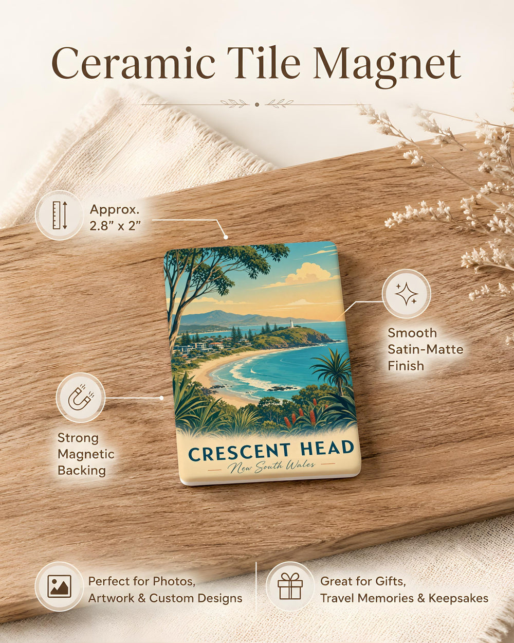 Crescent Head Fridge Magnet, Crescent Moon Head Face Magnet, Mystical Lunar Portrait Refrigerator Magnet, Celestial Decor Magnet