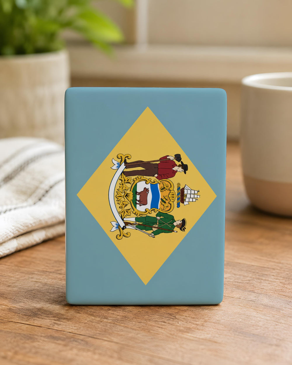 Delaware State Flag Fridge Magnet, Delaware Flag Magnet, Delaware Souvenir Magnet, Delaware State Pride Magnet