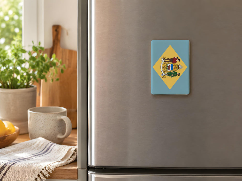 Delaware State Flag Fridge Magnet, Delaware Flag Magnet, Delaware Souvenir Magnet, Delaware State Pride Magnet