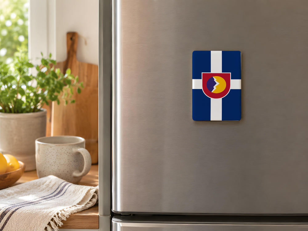 Denver Flag Fridge Magnet, Denver Colorado Souvenir Magnet, Mile High City Gift, Colorado Flag Magnet, Travel Keepsake Magnet