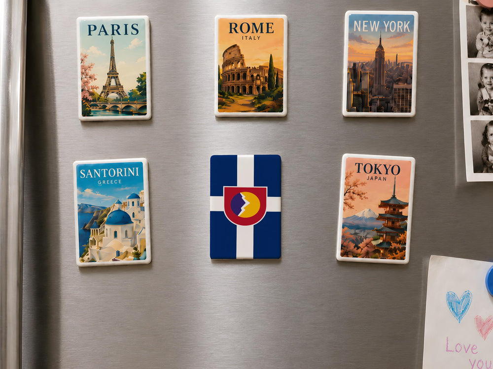 Denver Flag Fridge Magnet, Denver Colorado Souvenir Magnet, Mile High City Gift, Colorado Flag Magnet, Travel Keepsake Magnet