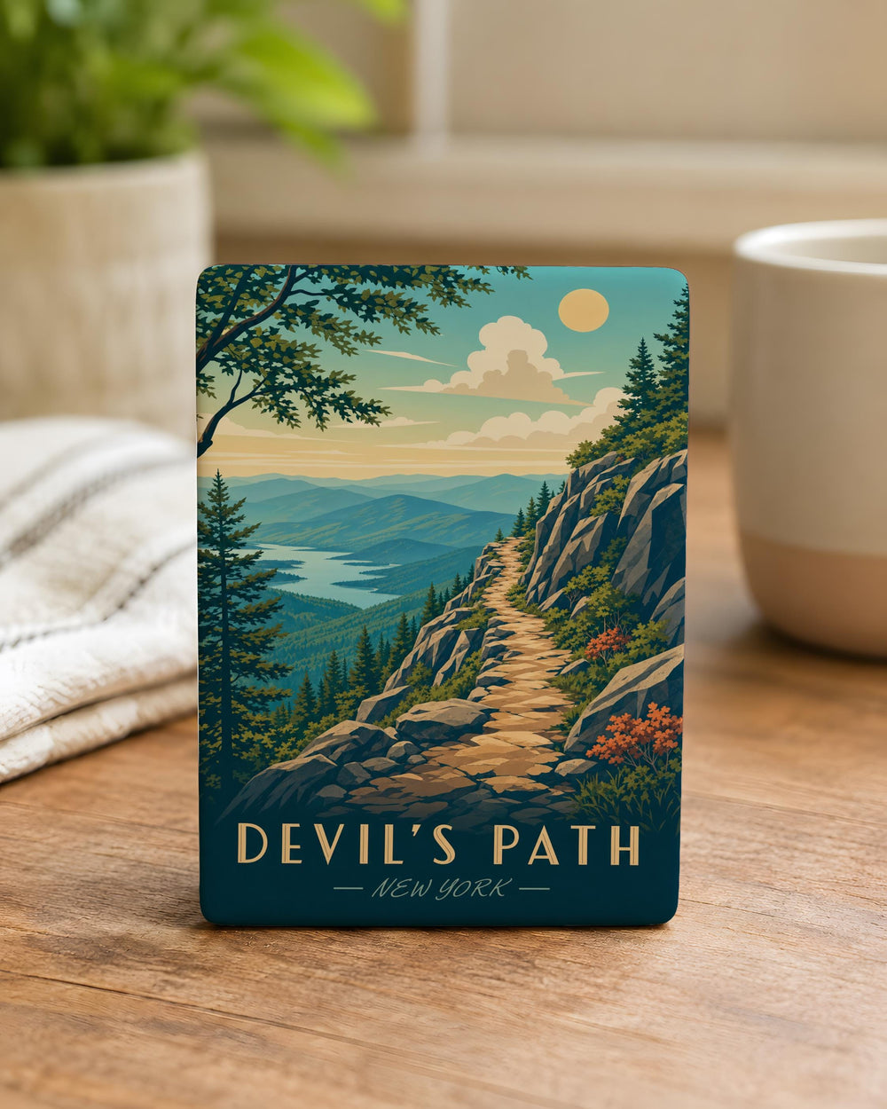 Devils Path Fridge Magnet, Devils Path Trail Souvenir Magnet, Catskill Mountains Hiking Gift, New York Trailhead Magnet