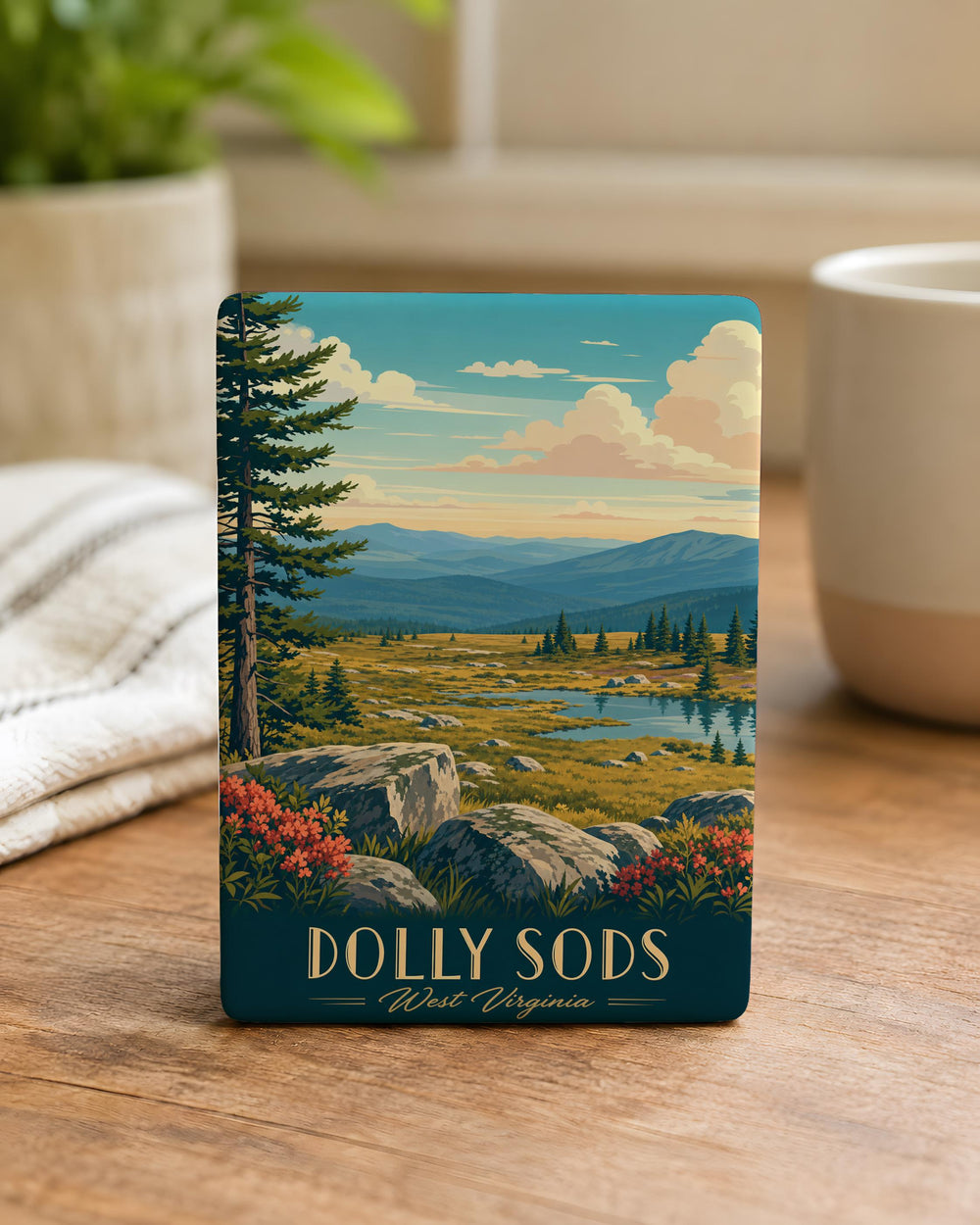 Dolly Sods Wilderness Fridge Magnet, West Virginia Mountain Landscape Souvenir Magnet, Hiking & Camping Travel Keepsake