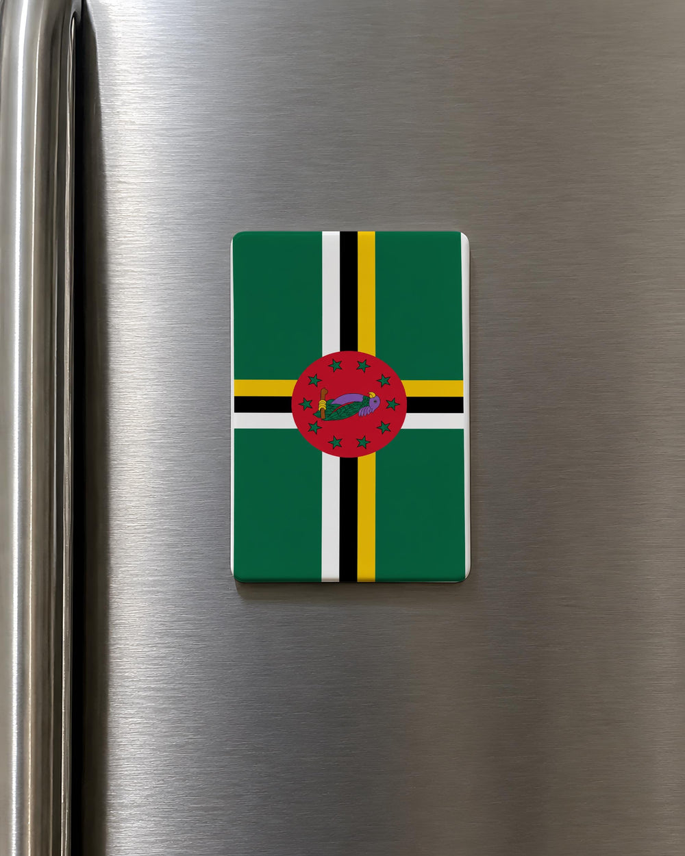 Dominica Flag Fridge Magnet, Caribbean Island Souvenir Magnet, Dominica National Flag Kitchen Decor, Travel Gift