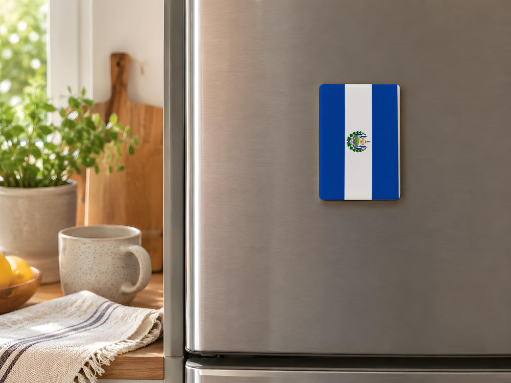 El Salvador Flag Fridge Magnet, El Salvador National Flag Magnet, Salvadoran Flag Kitchen Refrigerator Magnet Souvenir Gift