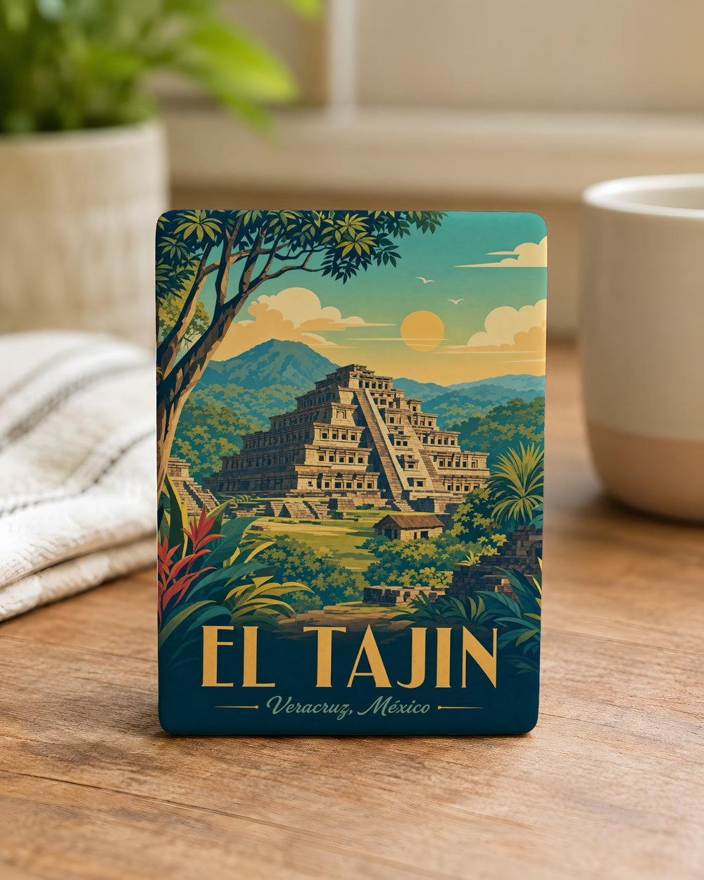 El Tajin Fridge Magnet, El Tajin Mexico Landmark Souvenir Magnet, Totonac Ruins Travel Gift, Veracruz Mexico Keepsake Magnet
