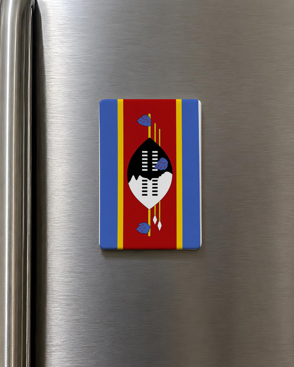 Eswatini Flag Fridge Magnet, Kingdom of Eswatini National Flag Magnet, Swaziland Souvenir Refrigerator Magnet