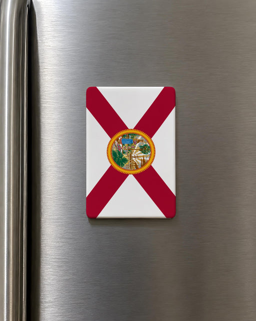 Florida State Flag Fridge Magnet, Florida Flag Magnet, Sunshine State Souvenir Magnet, Florida Gift, USA State Flag Magnet