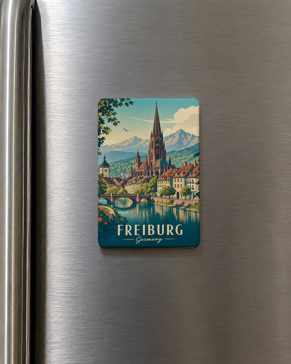 Freiburg Germany Fridge Magnet, Freiburg City Souvenir Magnet, Black Forest Travel Gift, German Landmark Keepsake Magnet