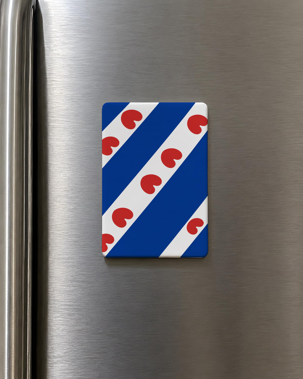 Friesland Flag Fridge Magnet, Dutch Province Flag Magnet, Netherlands Friesland Souvenir Magnet, Fridge Decor Magnet