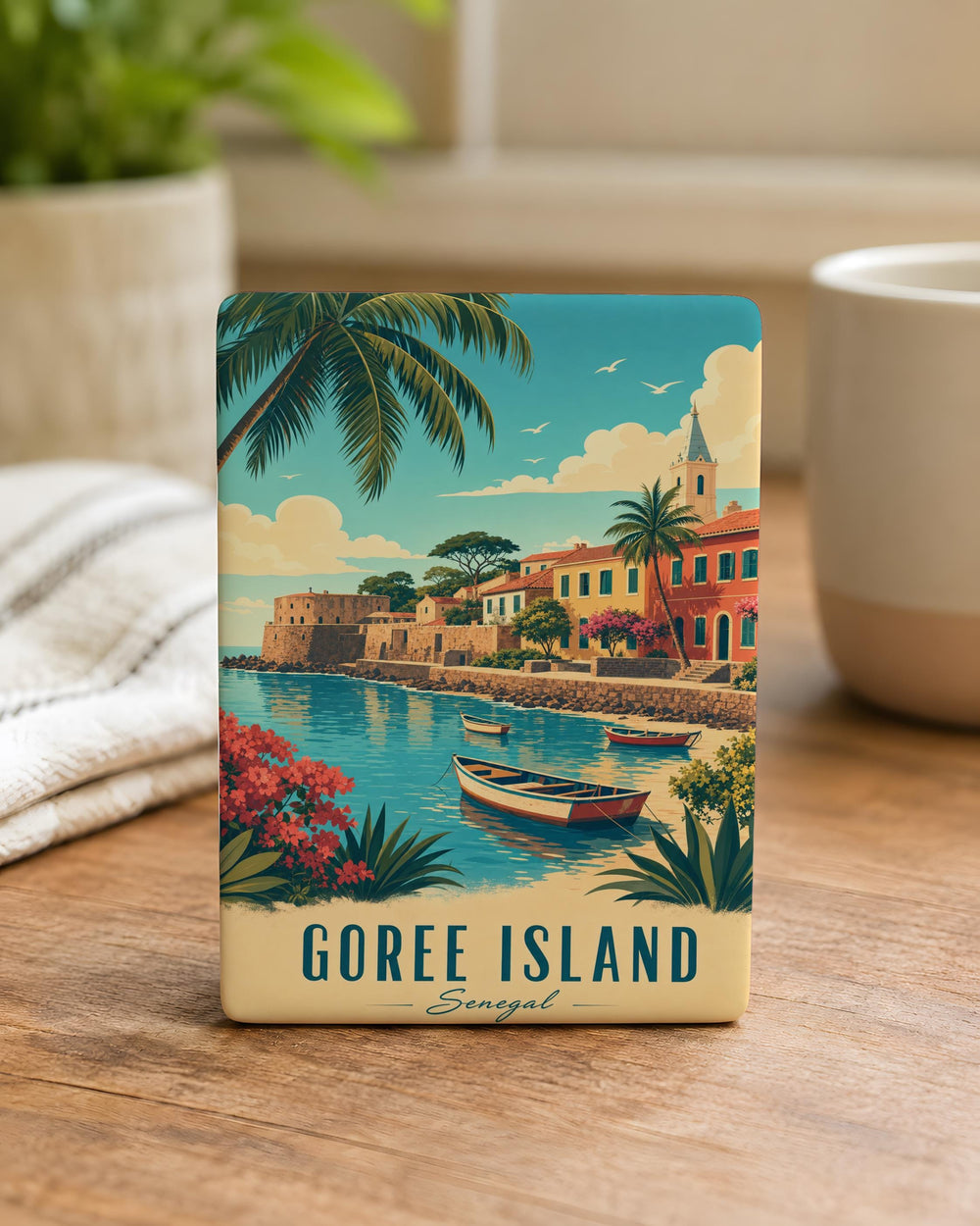 Goree Island Fridge Magnet, Senegal Travel Souvenir Magnet, Goree Island Landmark Keepsake Magnet, West Africa Destination Magnet