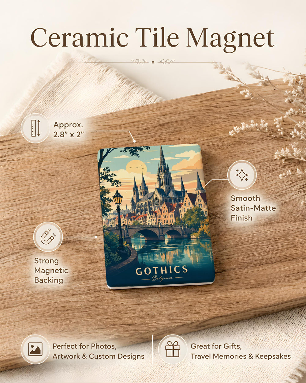 Gothics Fridge Magnet, Gothic Theme Magnet, Dark Cathedral & Haunted Aesthetic Kitchen Magnet, Spooky Home Decor Magnet