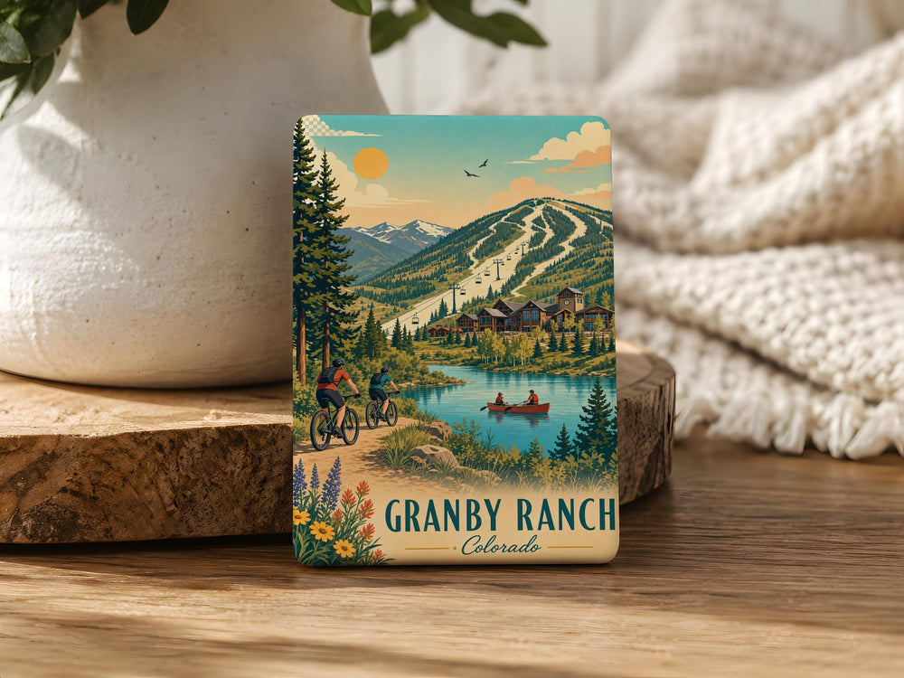 Granby Ranch Fridge Magnet, Colorado Ski Resort Mountain Lodge Souvenir Magnet, Winter Vacation Travel Gift
