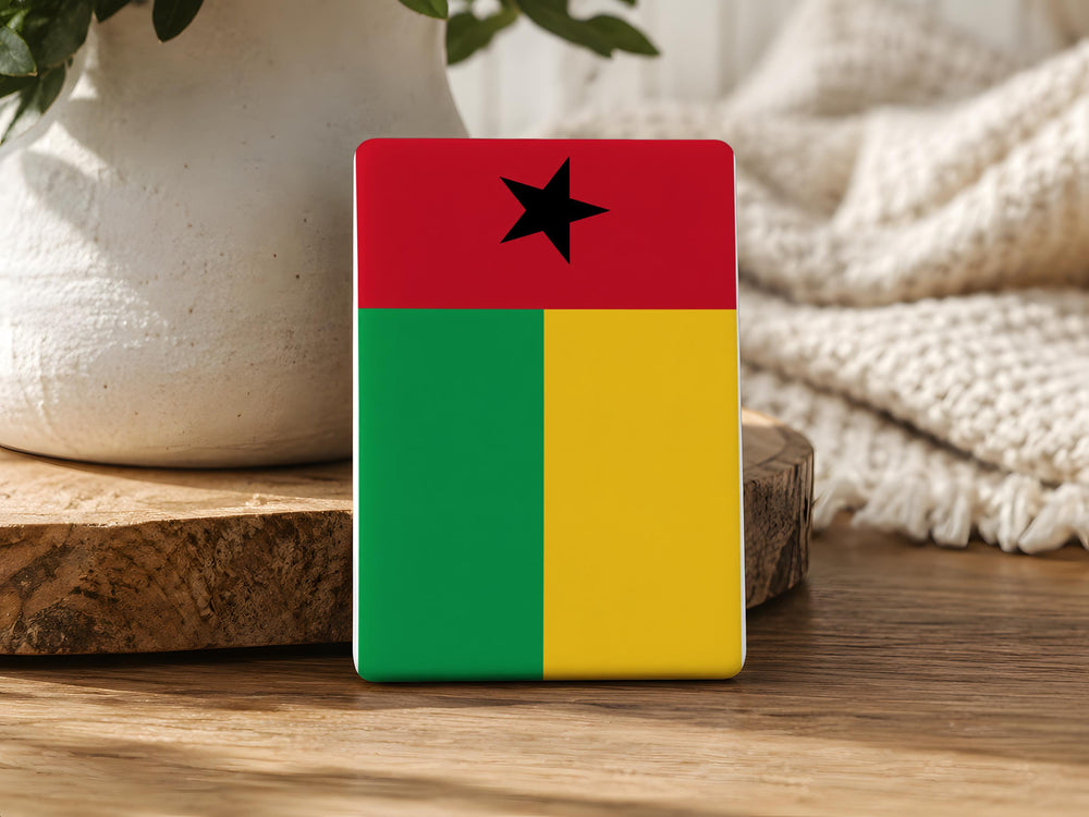 Guinea-Bissau Flag Fridge Magnet, Guinea-Bissau National Flag Magnet, West Africa Country Flag Kitchen Magnet