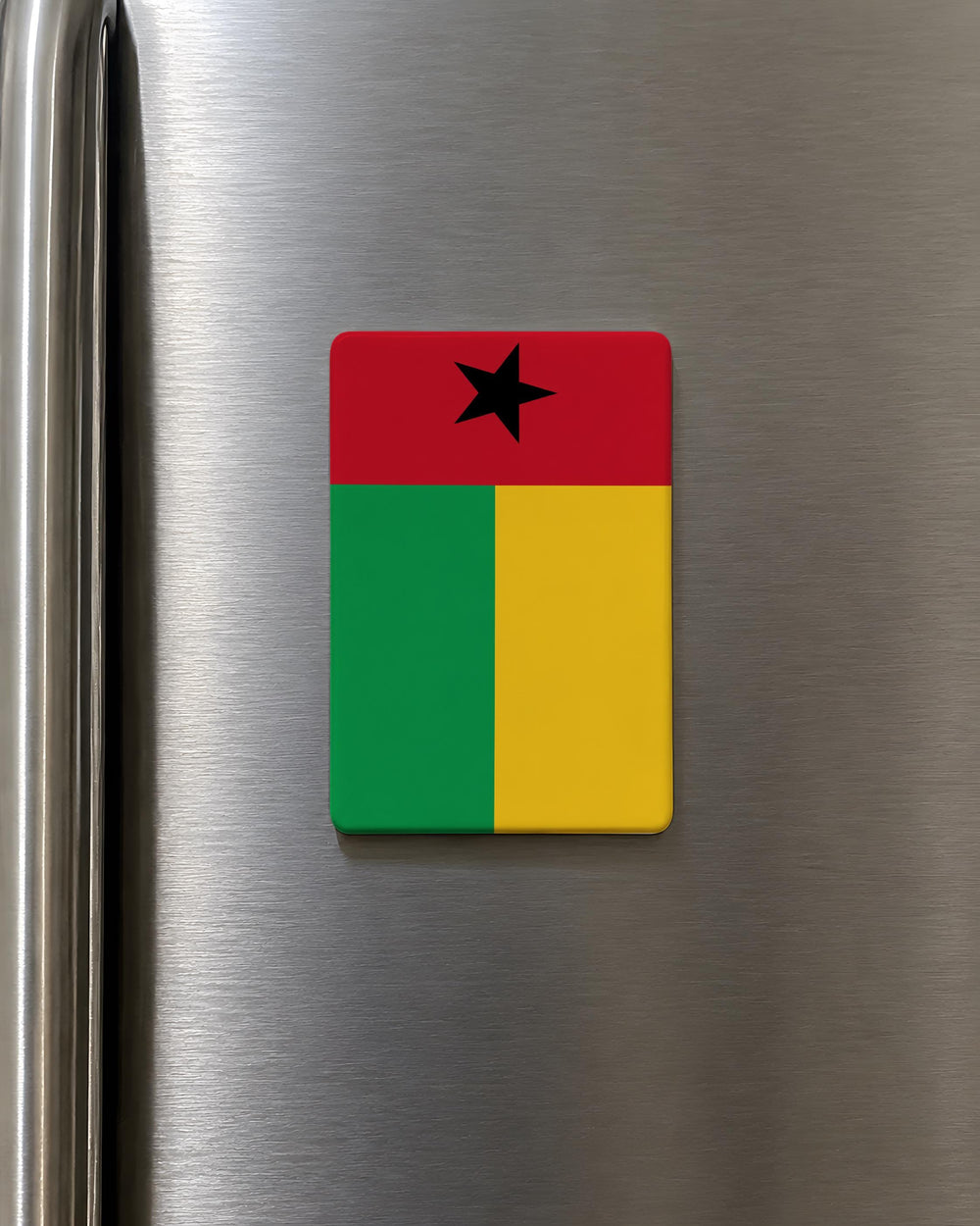 Guinea-Bissau Flag Fridge Magnet, Guinea-Bissau National Flag Magnet, West Africa Country Flag Kitchen Magnet