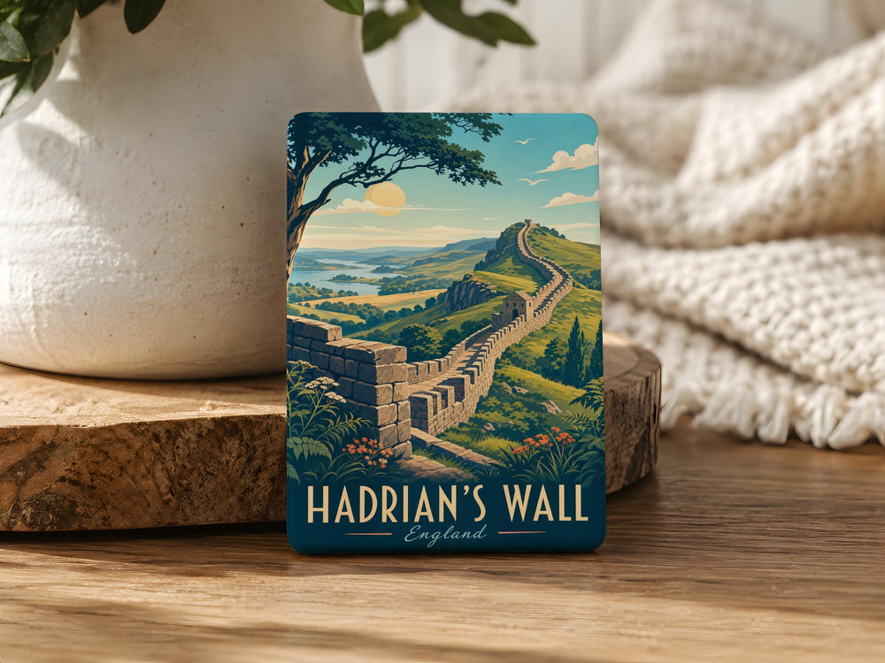 Hadrian's Wall Fridge Magnet, Roman Britain Landmark Souvenir, Ancient Roman Frontier Wall Gift for History Lovers