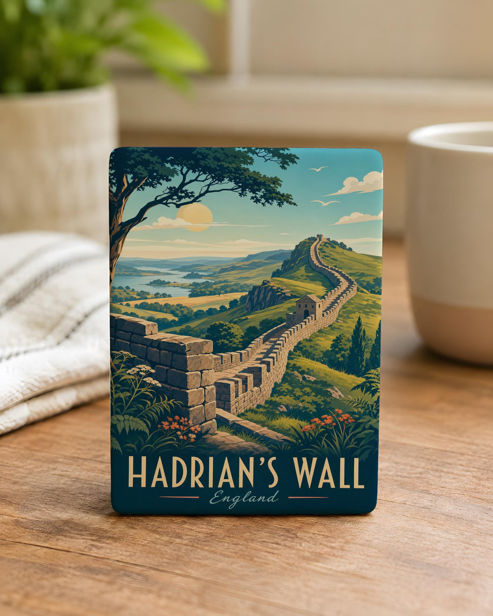 Hadrian's Wall Fridge Magnet, Roman Britain Landmark Souvenir, Ancient Roman Frontier Wall Gift for History Lovers