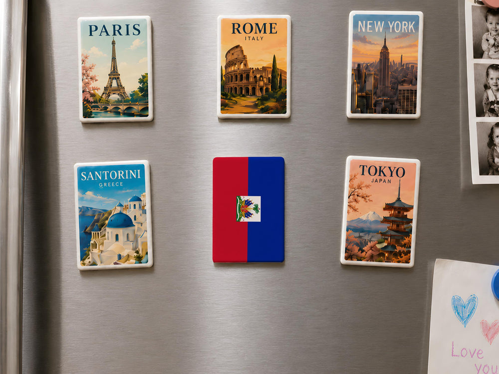 Haiti Flag Fridge Magnet, Haiti National Flag Magnet, Haitian Flag Souvenir Magnet, Haiti Pride Refrigerator Magnet