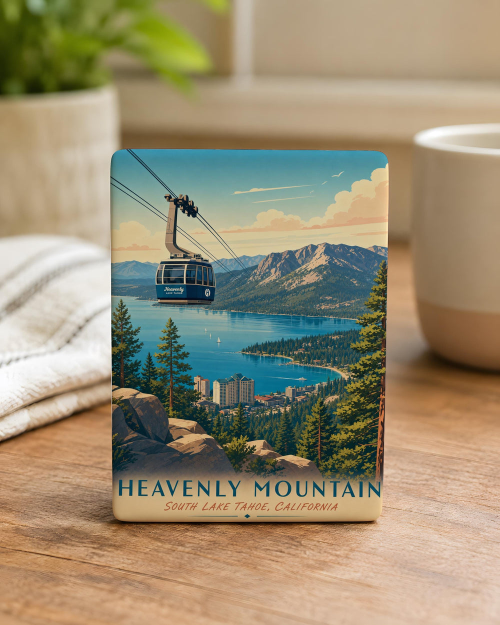 Heavenly Mountain Fridge Magnet, Majestic Mountain Peak Landscape Souvenir Magnet, Nature Scenery Refrigerator Magnet