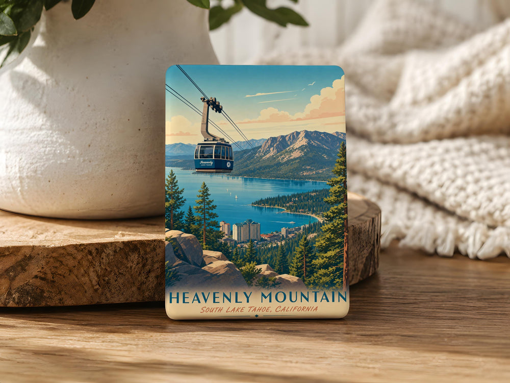 Heavenly Mountain Fridge Magnet, Majestic Mountain Peak Landscape Souvenir Magnet, Nature Scenery Refrigerator Magnet