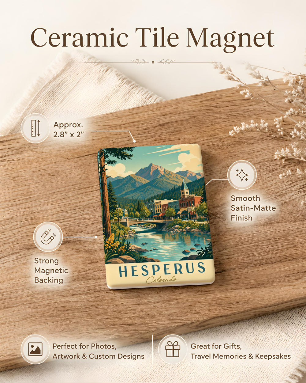 Hesperus Fridge Magnet, Evening Star Venus Celestial Sky Nighttime Astronomy Space Lover Kitchen Decor Gift