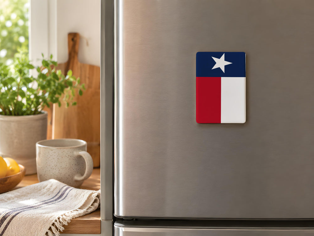 Houston Flag Fridge Magnet, Houston Texas Flag Souvenir Magnet, Texas Gift, Houston Travel Keepsake, Lone Star State Magnet