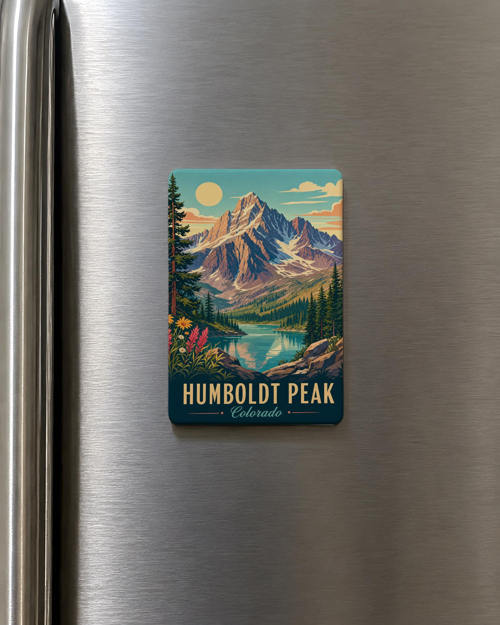 Humboldt Peak Fridge Magnet, Colorado Mountain Summit Souvenir Magnet, Hiking Adventure Gift, Rocky Mountains Decor Magnet