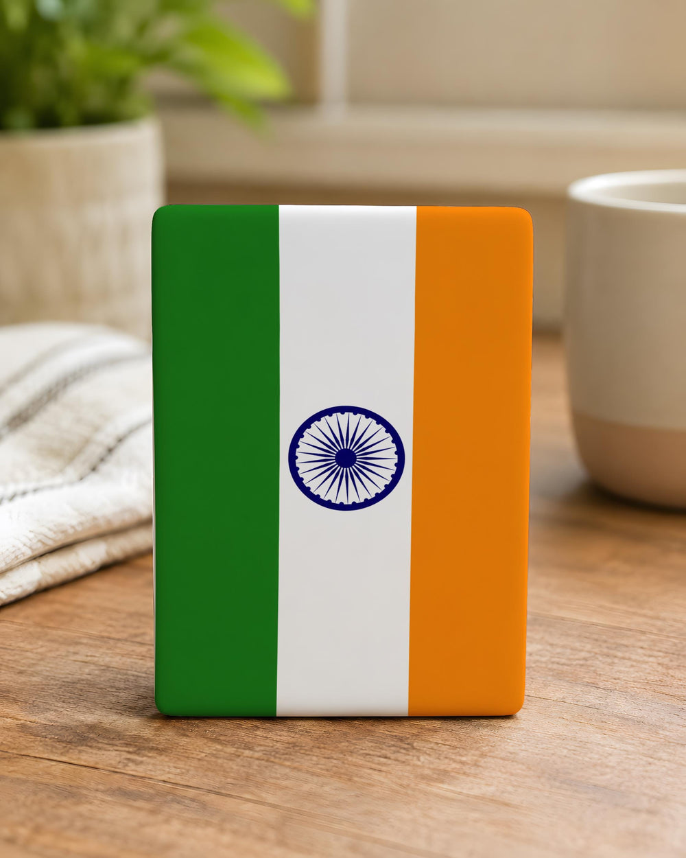India Flag Fridge Magnet, Indian National Flag Magnet, India Patriotic Souvenir Magnet, India Flag Kitchen Magnet