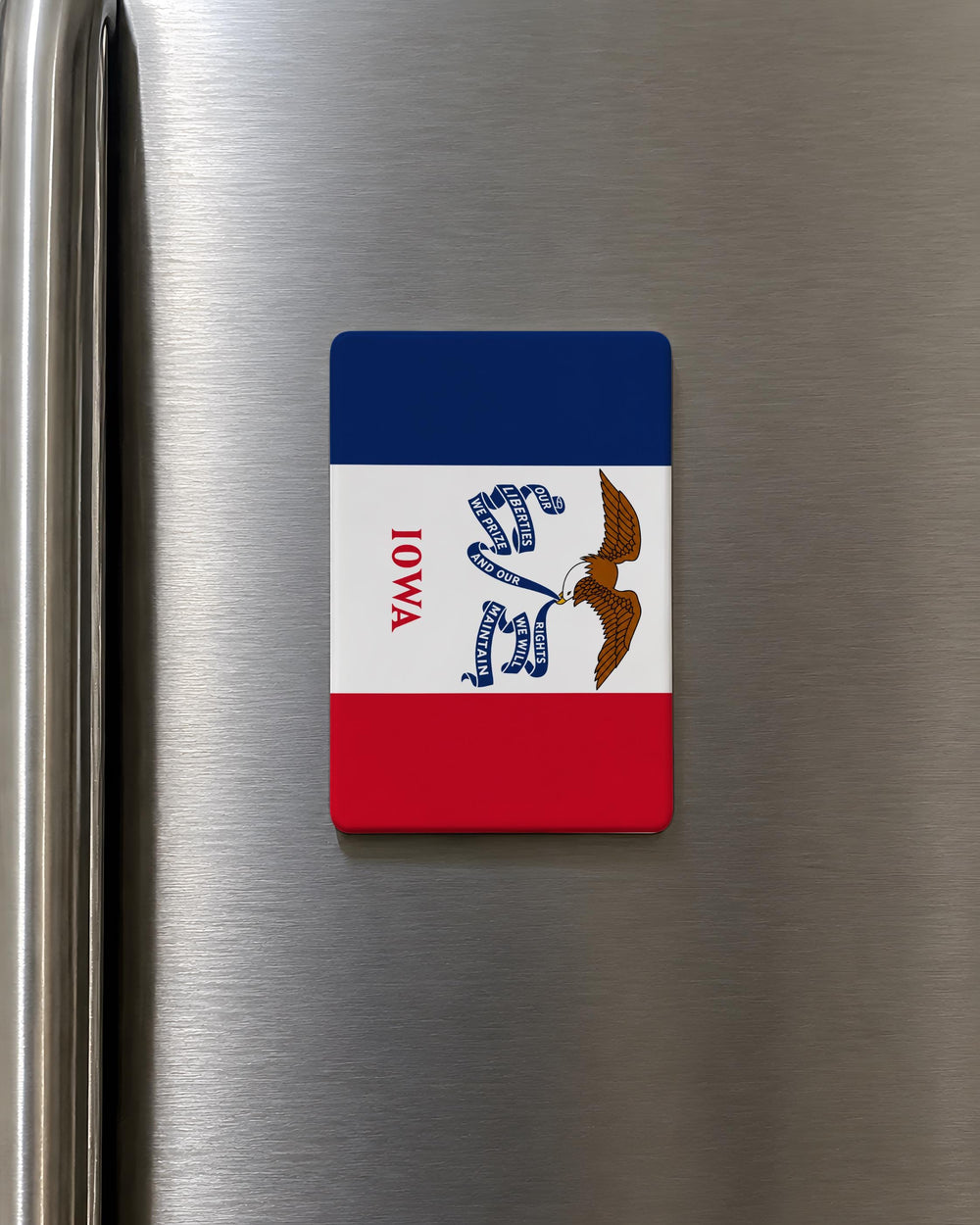 Iowa State Flag Fridge Magnet Iowa Souvenir Magnet Iowa Pride Gift State Flag Magnet for Kitchen Locker Office
