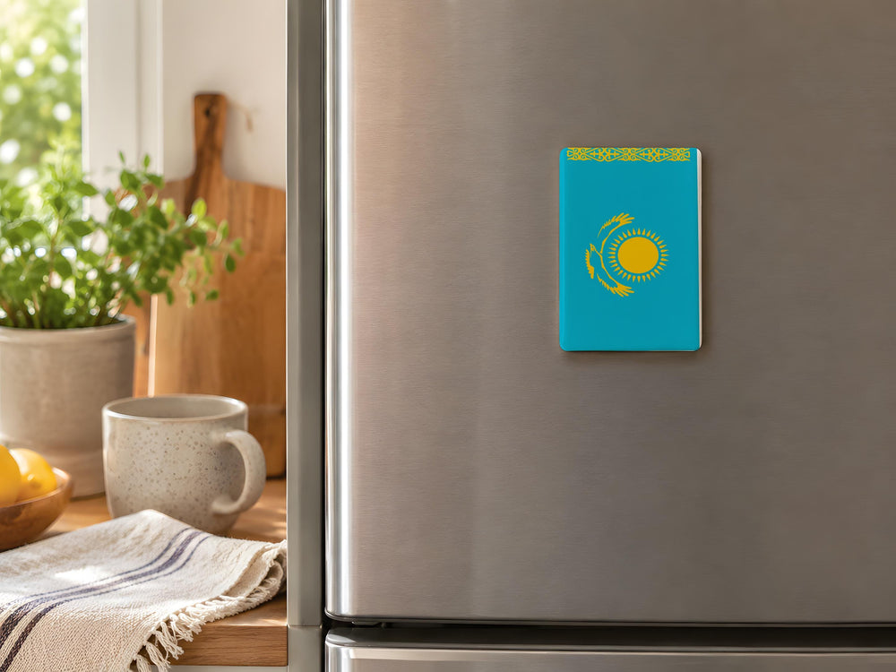 Kazakhstan Flag Fridge Magnet, Kazakhstan Souvenir Magnet, Kazakh National Flag Kitchen Magnet, Travel Gift