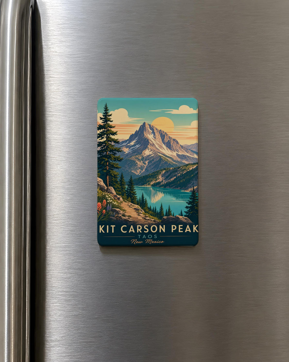 Kit Carson Peak Fridge Magnet, Colorado Mountain Souvenir Magnet, Sangre de Cristo Range Travel Gift, Hiking Lover Magnet