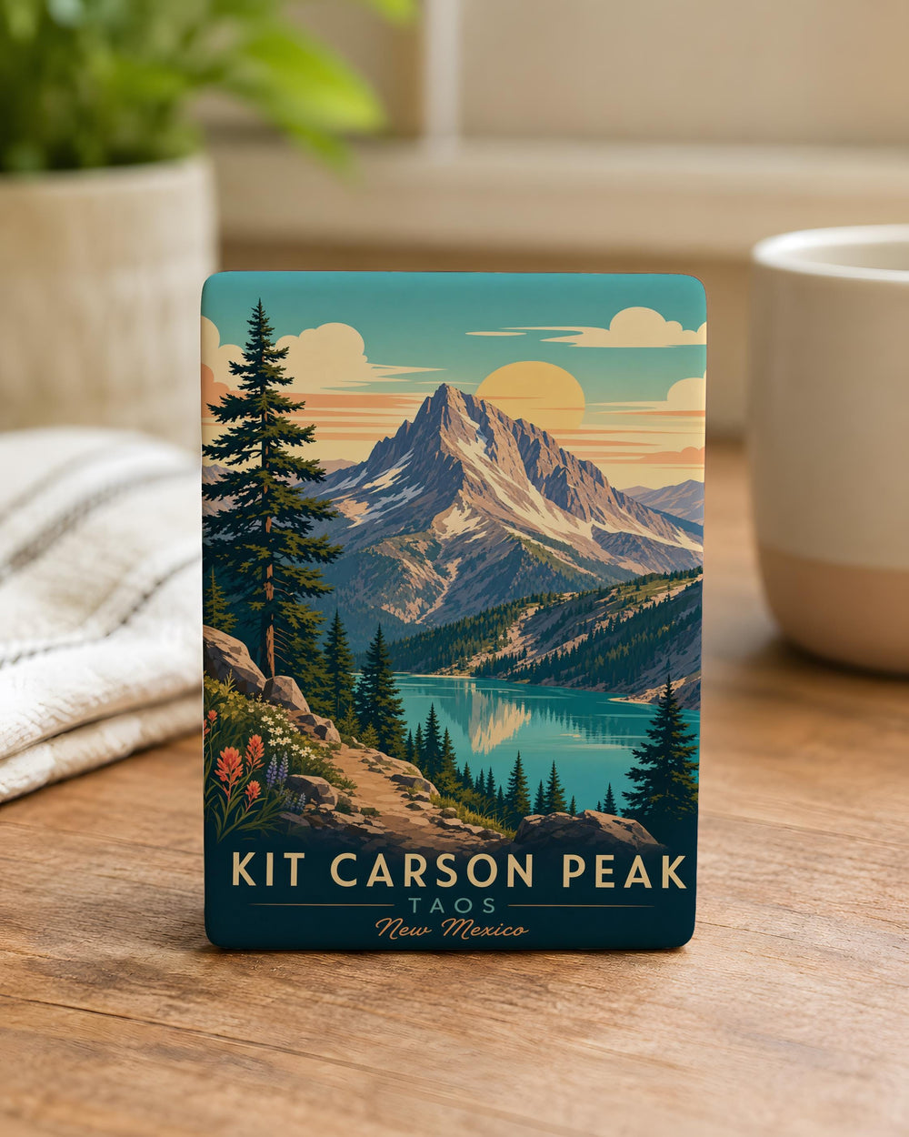 Kit Carson Peak Fridge Magnet, Colorado Mountain Souvenir Magnet, Sangre de Cristo Range Travel Gift, Hiking Lover Magnet
