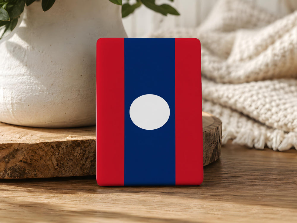 Laos Flag Fridge Magnet, Laos National Flag Magnet, Laos Souvenir Magnet, Laos Travel Gift, Southeast Asia Flag Magnet